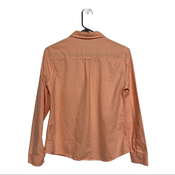 Forever 21 Essentials Medium Peach Button Down Shirt - Picture 3 of 5